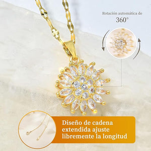 SET GIRASOL DE LUJO : COLLAR Y ANILLO BRILLANTE