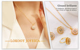 SET GIRASOL DE LUJO : COLLAR Y ANILLO BRILLANTE